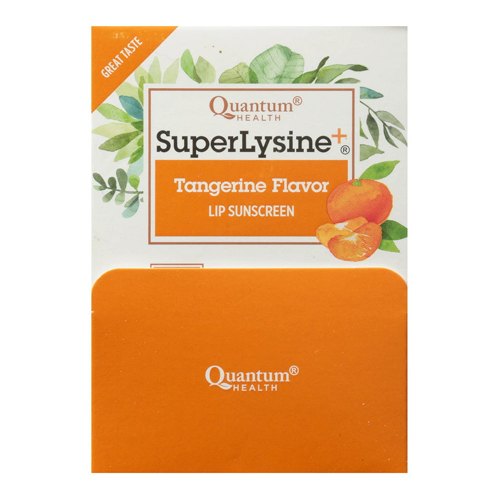 Quantum Health Super Lysine Plus Lip Protectant, Tangerine Flavor, SPF 21